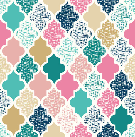 seamless doodle dots geometric pattern