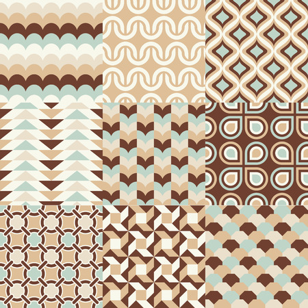 seamless abstract geometric pattern setのイラスト素材