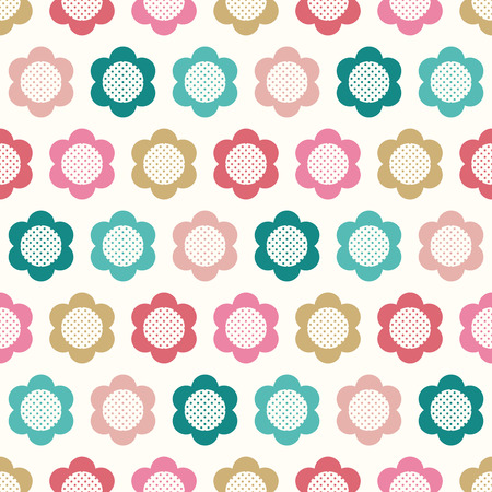 seamless floral geometric patternのイラスト素材