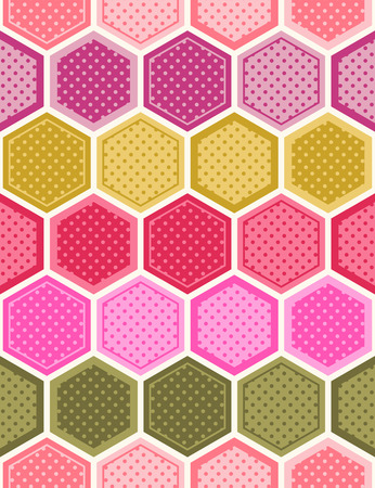 seamless hexagonal background patternのイラスト素材