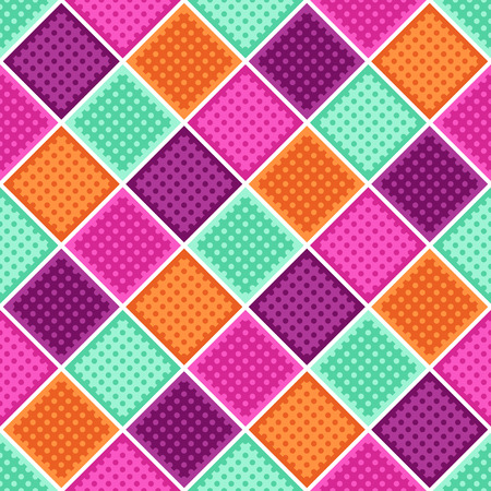 seamless rhombus colorful geometric background patternのイラスト素材