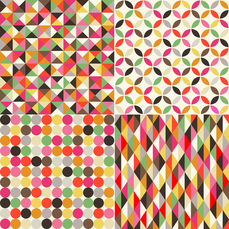 seamless multicolor geometric pattern textured backgroundのイラスト素材