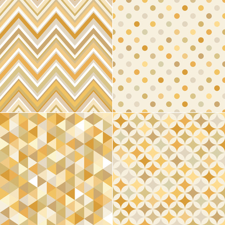 seamless shiny gold geometric patternのイラスト素材