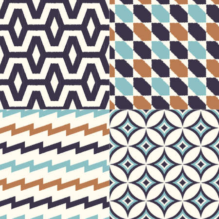 Seamless geometric textile vector background. Repeated pattern for home interior, fabric designのイラスト素材