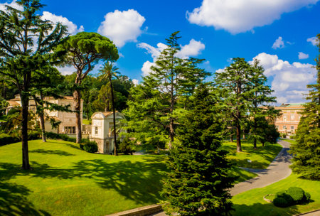 Vatican Garden, Rome, Italyの写真素材