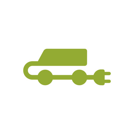 Ev charger symbol icon for electric cars charging station, electromobile, renewable energy concept. flat style.のイラスト素材
