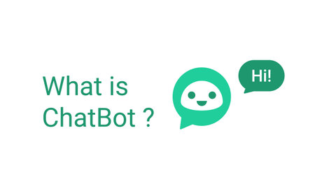 Chat bot saing hi. What is chat bot illustration. Vector.