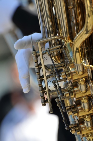 musician with tubaの写真素材