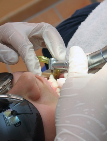 at the orthodontistの写真素材