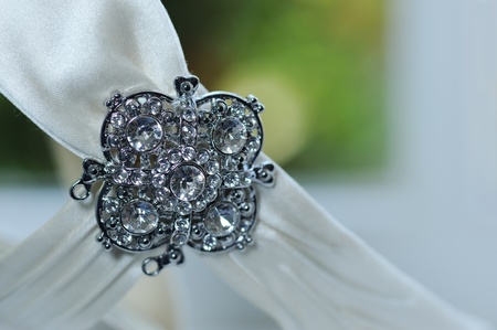 Close up of brides wedding shoe.の写真素材