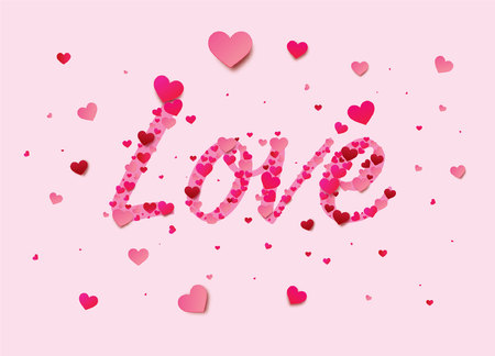 Vector love with heartのイラスト素材