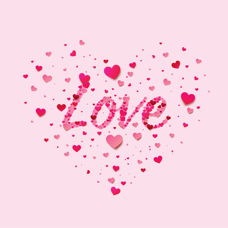 Vector love with heartのイラスト素材