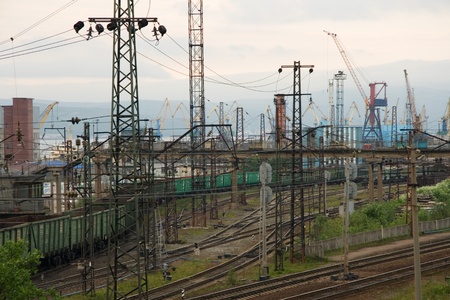 Cargo terminal and sea portのeditorial素材