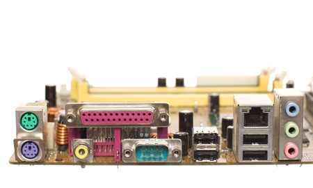 Printed circuit board isolated on the white background