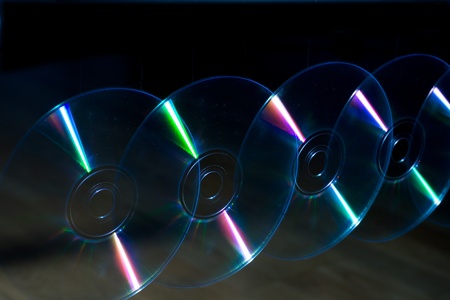 Flying compact diskの写真素材