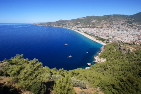 Panorama from a fortress of Alanya, Turkeyの写真素材