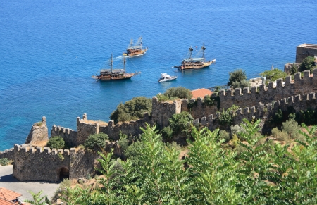 Alanya fortress wall, Turkeyのeditorial素材