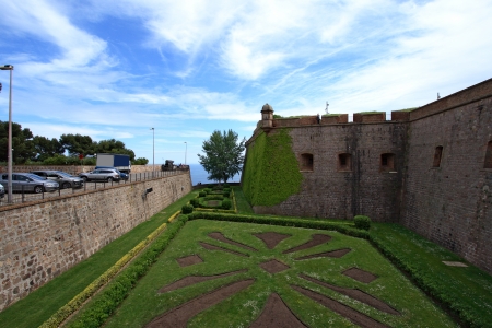  Montjuic Castle in Barcelona, Spain のeditorial素材