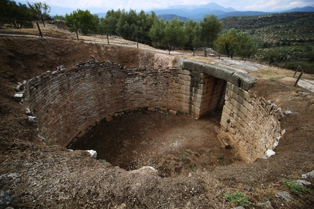 Mycenae, Greece. Bronze age tomb, "Tholos"の写真素材