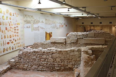 Ancient ruins in Athens subway, Greece