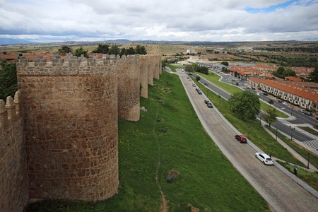 Avila medieval fortress wall, Castilla y Leon, Spain