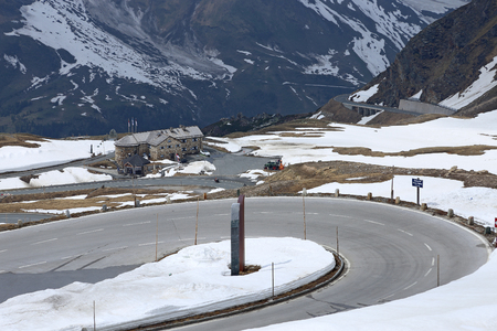 Grossglockner High Alpine Road (Grossglockner Hochalpenstrasse) mountain landscape, Austriaの写真素材