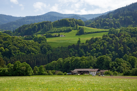 Typical Tyrol landscape in May, Austriaの写真素材