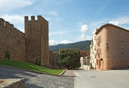 The fortress of Montblanc town, Catalonia, Spainのeditorial素材