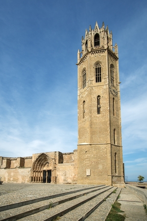 La Seu Vella (The Old Cathedral) of Lleida (Lerida) city in Catalonia, Spainの写真素材