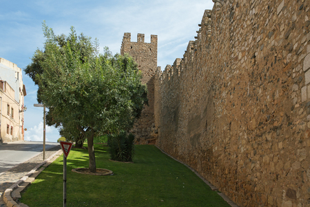 The fortress of Montblanc town, Catalonia, Spainのeditorial素材