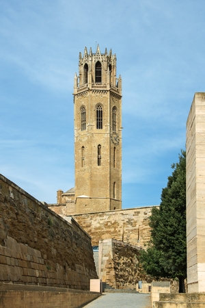 La Seu Vella (The Old Cathedral) of Lleida (Lerida) city in Catalonia, Spainの写真素材