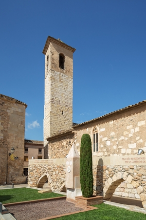 The church of Sant Miquel in Montblanc town, Catalonia, Spainの写真素材