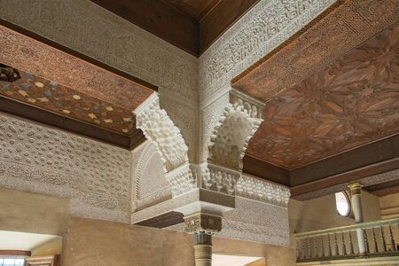 Granada, Spain - May, 4, 2019. Nasrid moresque palace of Alhambra. The palace is UNESCO World Heritage and the official number one travel destination of Spain.のeditorial素材