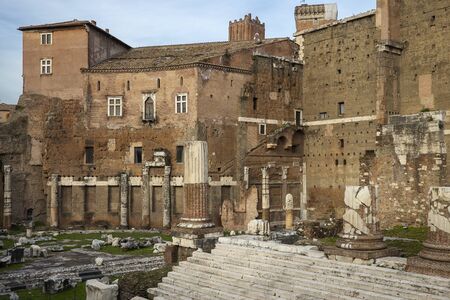 Ruins of Trajan's Forum, Rome, Italyの写真素材