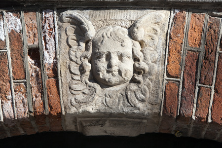 Sculpture of an angel in sandstone