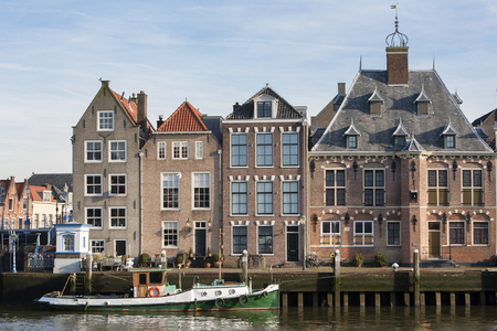 Historical quayside of Maassluis	in the Netherlandsの写真素材
