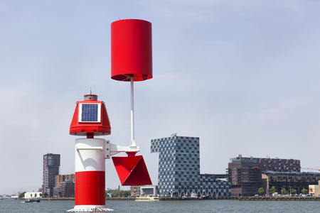 Gas and pollution detector in the port of Rotterdam in the Netherlandsの写真素材