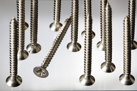 Construction material macro of stainless steel crosshead screws