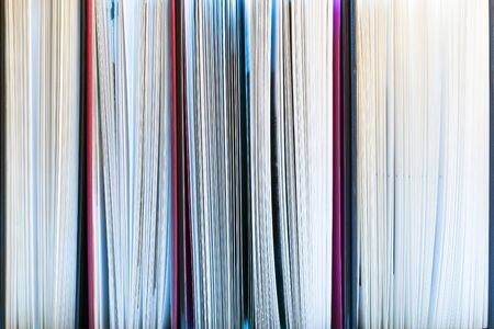 Abstract background with sideview on the pages of booksの写真素材