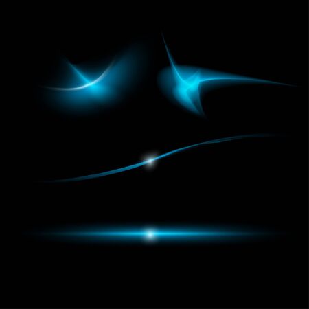 set of blue lightingのイラスト素材