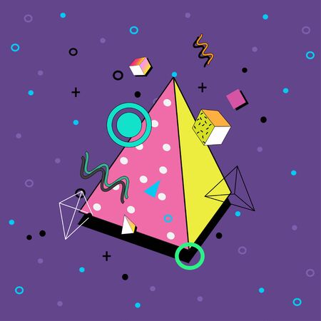 Abstract Memphis Backgroundのイラスト素材
