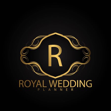 Logo Luxury with Golden Colorのイラスト素材