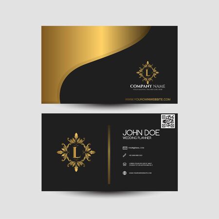 Business Card with golden colorのイラスト素材