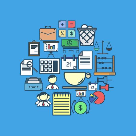 Set of Accounting Iconのイラスト素材