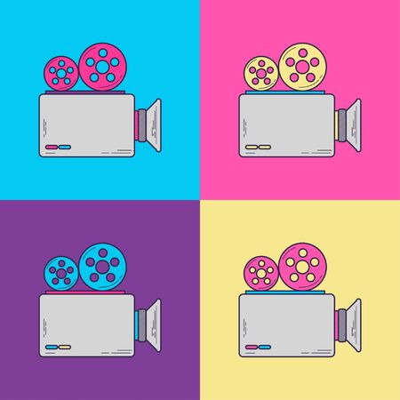 Camera Vintage with 90s styleのイラスト素材