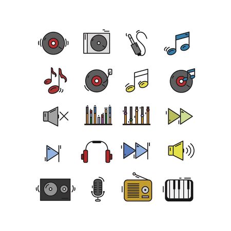 Set of Music Iconのイラスト素材