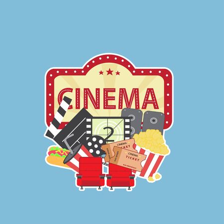 Cinema vector illustrationのイラスト素材