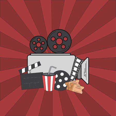 Cinema vector illustrationのイラスト素材