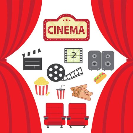 Cinema vector illustrationのイラスト素材