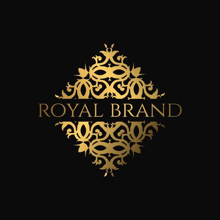 Logo Luxury with Golden Color. Royal brand for luxurious corporateのイラスト素材